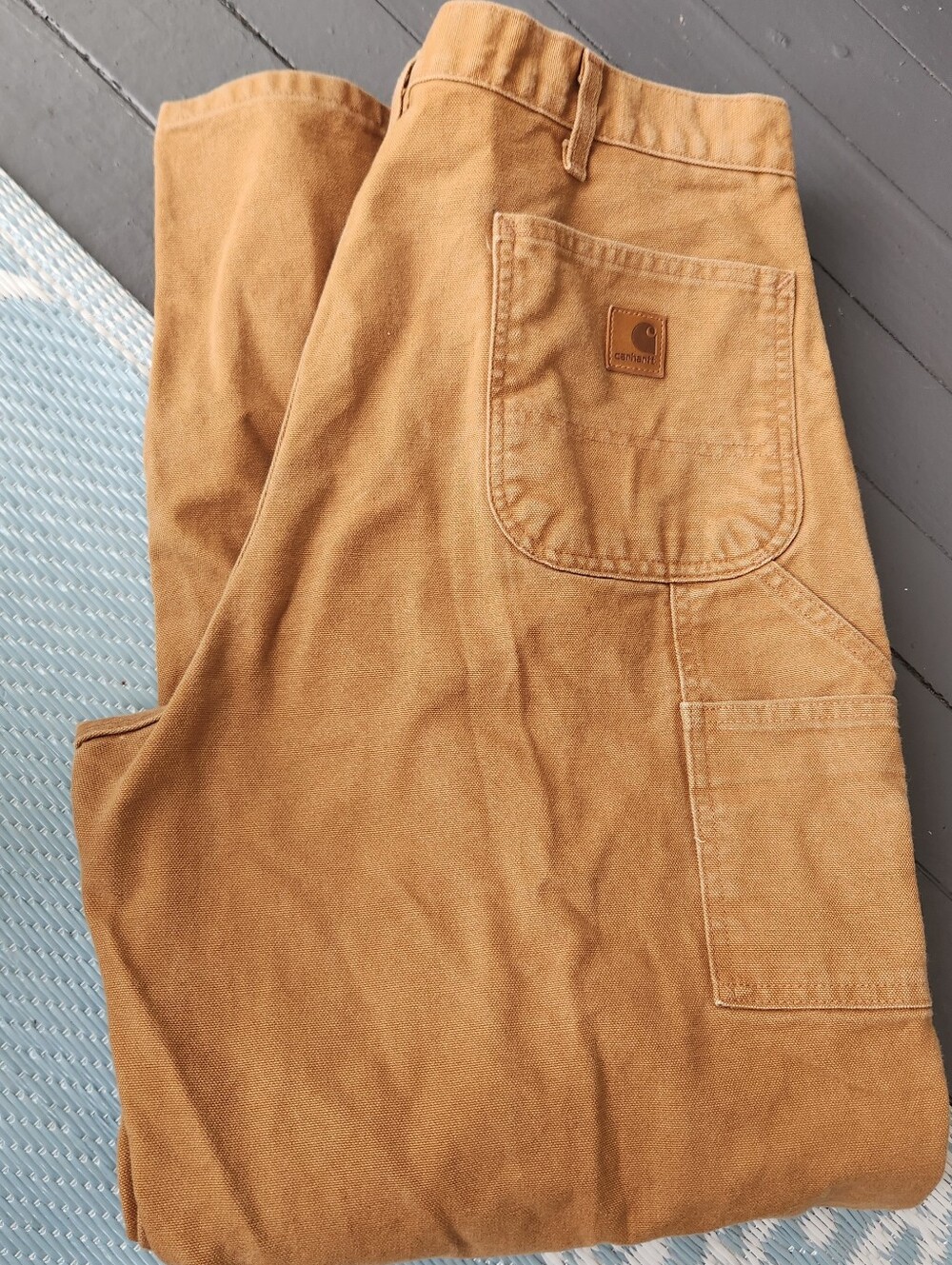Carhartt Men's Duck Canvas Work Pants in Brown Original Dungaree Fit 40x32